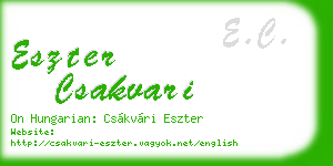eszter csakvari business card