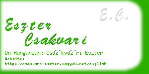 eszter csakvari business card